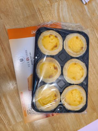 디앙뜨 포르투갈 에그타르트 오리지널 맛+패션후르츠+초콜릿타르트 맛 중 택1 — 5점을 준 리뷰어가 2021년 7월 올린 사용 사진