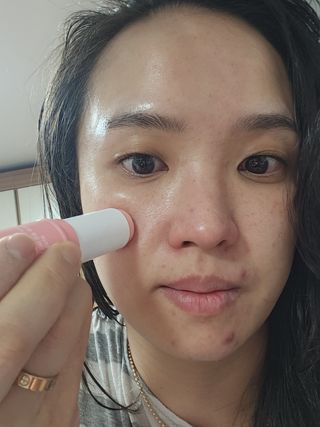 스킨큐어 산다화 카멜리아 안티 링클 멀티밤 — 5점을 준 리뷰어가 2023년 2월 올린 사용 사진