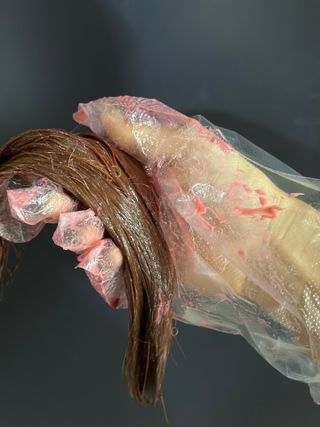 [유니프] 헤어 샤이니 핑크 컬러 트리트먼트 500g — 4점을 준 리뷰어가 2024년 1월 올린 사용 사진