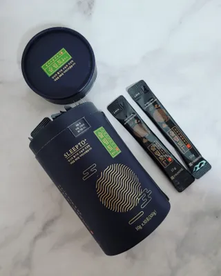 프리마인 자체 기업부설 연구소에서 찾아낸 건강한 수면의 비밀.  슬립토 플러스 30포 — 5점을 준 리뷰어가 2022년 4월 올린 사용 사진