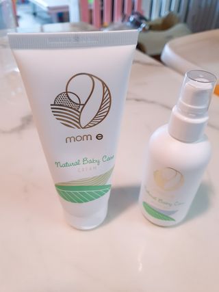 mom e 맘이 내추럴 베이비 케어 크림+바디오일 — 4점을 준 리뷰어가 2021년 1월 올린 사용 사진
