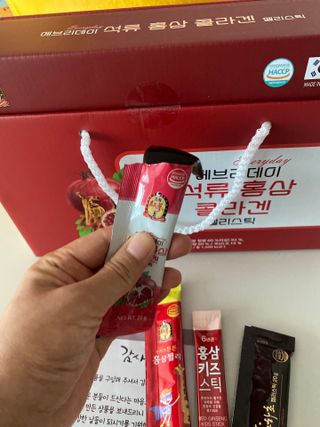 젤리드림 [젤리스틱 3종] 홍삼흑마늘, 동충하초, 석류콜라겐 — 4점을 준 리뷰어가 2022년 9월 올린 사용 사진