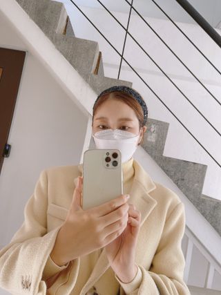데일리브레스황사마스크KF94대형 데일리브레스 황사방역마스크 KF94 대형 — 5점을 준 리뷰어가 2021년 4월 올린 사용 사진