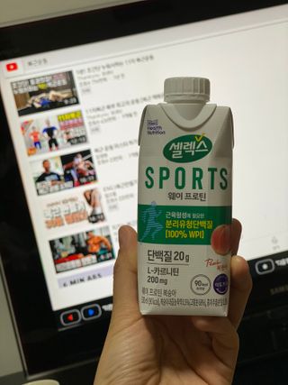 셀렉스스포츠 셀렉스 스포츠 웨이 프로틴 복숭아_ 330ml x 12팩 — 5점을 준 리뷰어가 2021년 4월 올린 사용 사진