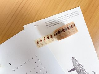 콜린스 2021 엽서 캘린더와 마스킹 테이프 3종 — 3점을 준 리뷰어가 2020년 12월 올린 사용 사진