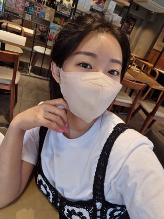 애니가드 셋업메베마스크 (대형 4컬러 + 중형 4컬러) — 5점을 준 리뷰어가 2022년 4월 올린 사용 사진