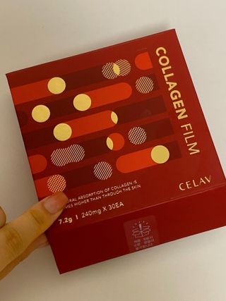 프리마인 귀족의 콜라겐, 92배 흡수율. 럭셔리 프리미엄 셀라브 콜라겐필름 30매 — 5점을 준 리뷰어가 2022년 8월 올린 사용 사진
