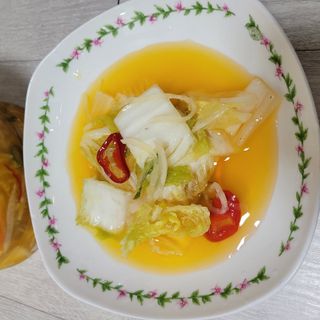 셰프애찬 단호박 백김치 1kg — 5점을 준 리뷰어가 2022년 10월 올린 사용 사진