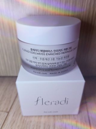 플레라디 에델바이스 인리치드 머랭 크림 — 5점을 준 리뷰어가 2021년 8월 올린 사용 사진