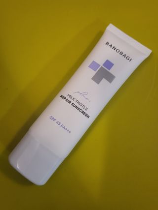 바노바기 코스메틱 바노바기 밀크씨슬 리페어 시카 선스크린 플러스 50ml — 4점을 준 리뷰어가 2023년 3월 올린 사용 사진