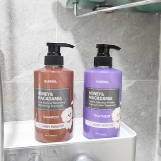 쿤달 [KUNDAL 공식] 프리미엄 헤어 케어 스페셜 세트 샴푸 500ml &amp; 트리트먼트 500ml — 5점을 준 리뷰어가 2021년 3월 올린 사용 사진