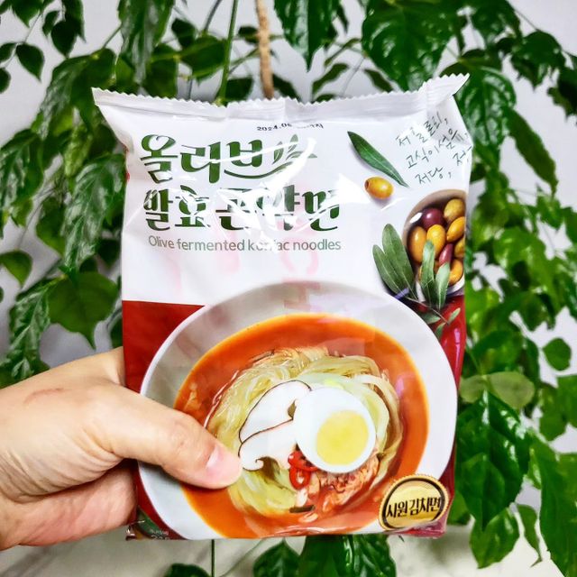올리브발효곤약면 시원김치면 1세트-(3봉) 리뷰 사진