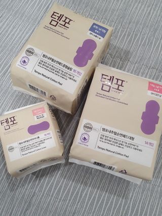 나우[템포] 템포 패드 내추럴 순면 생리대 SET(중형 슬림 + 대형 + 라이너) — 5점을 준 리뷰어가 2024년 5월 올린 사용 사진