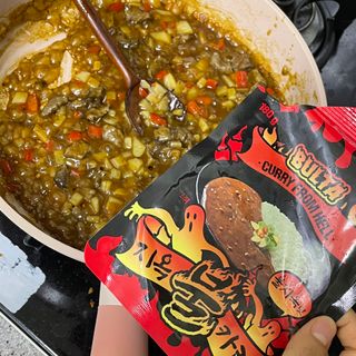 불타 지옥불카레 불지옥맛 180g x 3봉 — 4점을 준 리뷰어가 2021년 6월 올린 사용 사진
