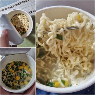 NISSIN 닛신 컵누들  4종 - 씨푸드오리지날, 씨푸드 스파이시, 씨푸드 커리, 씨푸드 XO소스 — 5점을 준 리뷰어가 2022년 5월 올린 사용 사진