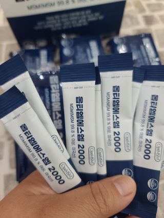 바른비타민 옵티엠에스엠2000 1박스 60포 관절 연골 복합건강기능식품 — 5점을 준 리뷰어가 2021년 7월 올린 사용 사진