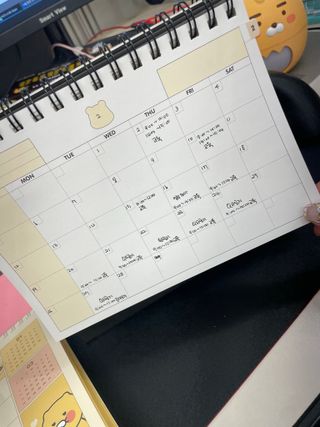 리훈 곰부 세우는 체크리스트 위클리 탁상 플래너 주간 일주일 계획표 — 5점을 준 리뷰어가 2023년 2월 올린 사용 사진