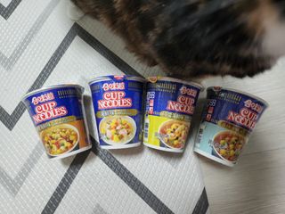 NISSIN 닛신 컵누들  4종 - 씨푸드오리지날, 씨푸드 스파이시, 씨푸드 커리, 씨푸드 XO소스 — 5점을 준 리뷰어가 2022년 4월 올린 사용 사진