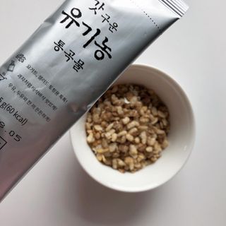 씨알푸드 유기농 쌀 시리얼 390g + 갓 구운 유기농 발아통곡물 150g — 5점을 준 리뷰어가 2021년 12월 올린 사용 사진