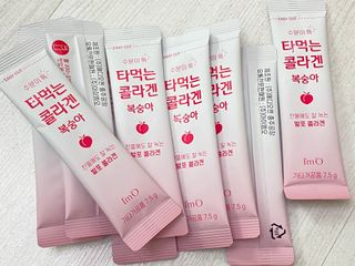 [음료수 대신 가능!]  빠르게 흡수되는 아임오 타먹는 콜라겐 1박스 — 5점을 준 리뷰어가 2023년 3월 올린 사용 사진