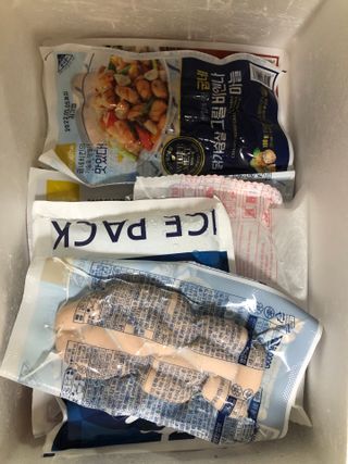 굽네몰 [굽네] 닭가슴살 비엔나 2종 8팩 — 5점을 준 리뷰어가 2021년 9월 올린 사용 사진