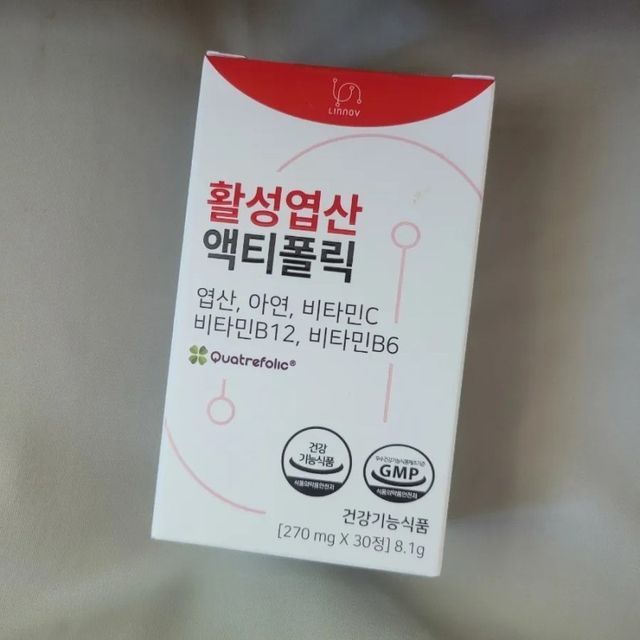 [리노브] 4세대 활성엽산 액티폴릭 270mg x 30정 리뷰 사진