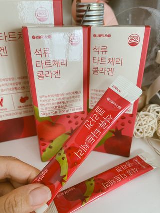 서울약사신협_석류 타트체리 콜라겐_10g x 30포 — 4점을 준 리뷰어가 2021년 8월 올린 사용 사진