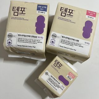 N[템포] 템포 패드 내추럴 순면 생리대 SET(중형 슬림 + 대형 + 라이너) — 4.5점을 준 리뷰어가 2024년 2월 올린 사용 사진