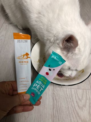 펫시랩 반려견용 액상 프리바이오틱스 아쿠아펫 — 5점을 준 리뷰어가 2021년 1월 올린 사용 사진