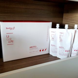 12월 15일 출시, 건강기능식품 브랜드 본리브 나 다운 시작 제품 3종 — 5점을 준 리뷰어가 2021년 1월 올린 사용 사진
