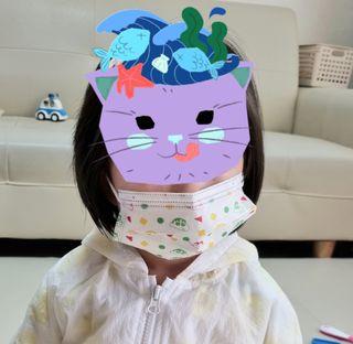 [숨그림]  덴탈마스크 짱구 우리아이 그리고 내가 쓰는 믿을수있는 케릭터 마스크  16종 — 5점을 준 리뷰어가 2021년 9월 올린 사용 사진