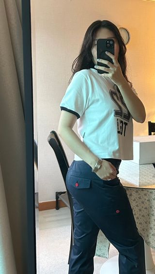 더그린랩 WOMEN SPORTY 22 CROP SHORT SLEEVE — 4.5점을 준 리뷰어가 2023년 6월 올린 사용 사진