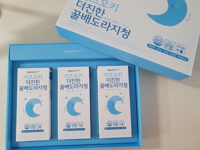[이뮤니티플러스]우리아이 면역오키, 건강오키 _ 키즈오키 더진한꿀배도라지청 10포 1box 리뷰 사진