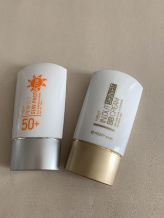 약손명가코스메틱 에오스보떼 퍼펙트 선 프로텍터 선크림 / 인_아웃 스킨 핏 비비크림 세트 구성 — 4점을 준 리뷰어가 2021년 7월 올린 사용 사진