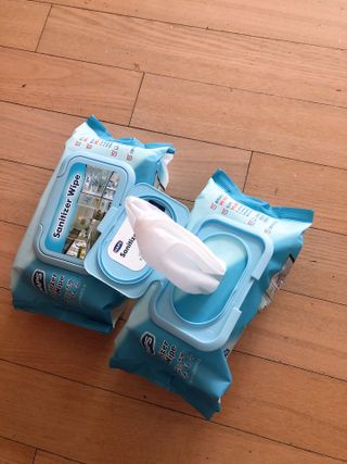 햅스 세균없는 주방 대형 2팩, HAPS sanitizer wipe — 5점을 준 리뷰어가 2022년 2월 올린 사용 사진
