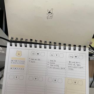 리훈 곰부 세우는 체크리스트 위클리 탁상 플래너 주간 일주일 계획표 — 5점을 준 리뷰어가 2023년 2월 올린 사용 사진