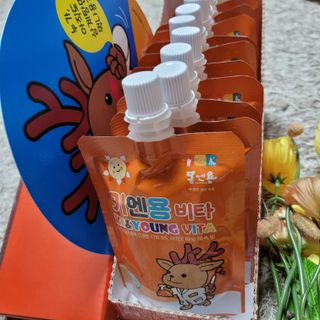 [몸엔용] 아이가 먹는 달콤 국산녹용 키엔용 비타  80ml x 10포 — 5점을 준 리뷰어가 2021년 7월 올린 사용 사진
