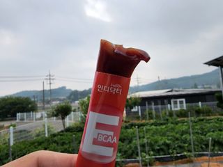 [인디닥터] 타이탄 BCAA 프로틴 젤리스틱 — 5점을 준 리뷰어가 2022년 5월 올린 사용 사진