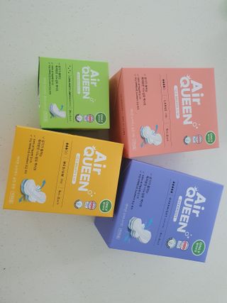 에어퀸 뉴브레스 유기농 생리대 4종 (팬티라이너 20P + 중형 10P + 대형 10P + 오버나이트 8P)_체험단 — 5점을 준 리뷰어가 2024년 6월 올린 사용 사진