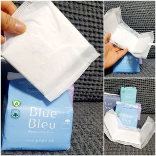 블루블루 유기농 순면 커버 생리대 — 5점을 준 리뷰어가 2021년 2월 올린 사용 사진
