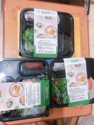 참살이도시락 작심삼일 샐러드도시락 3개 맛보기 새벽배송 또는 택배배송 — 5점을 준 리뷰어가 2021년 7월 올린 사용 사진