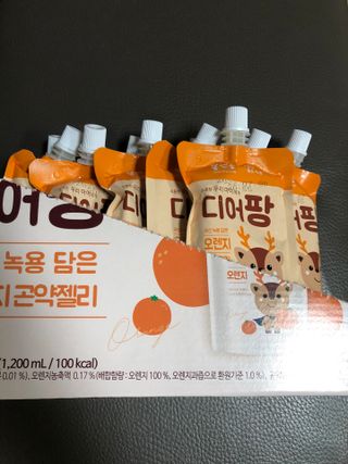 [몸엔용] 우리 아이 건강간식, 달콤한 녹용곤약젤리 디어팡 4종 — 5점을 준 리뷰어가 2021년 8월 올린 사용 사진