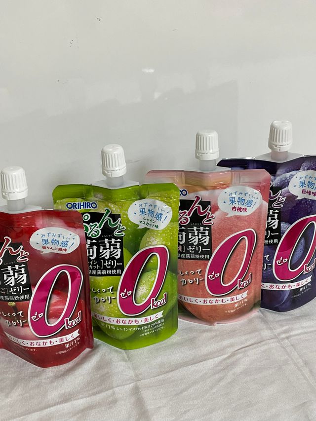 오리히로 곤약젤리 제로칼로리 130g 4종 4팩(맛별로 1팩씩) 리뷰 사진