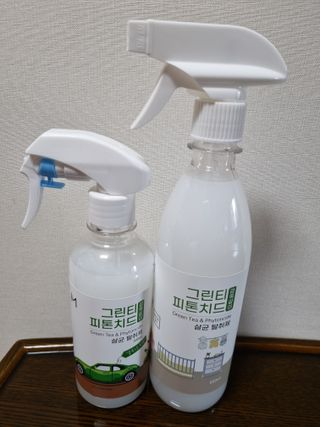[엠메이데이] 그린티 피톤치드 감쪽같이 500ml + 손소독액 50ml — 5점을 준 리뷰어가 2021년 12월 올린 사용 사진