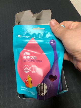 푸름웰니스 라바 쑥쑥구미 36g — 5점을 준 리뷰어가 2022년 5월 올린 사용 사진
