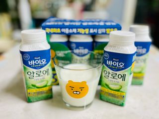LIVE 매일바이오 알로에 드링킹 요거트 — 5점을 준 리뷰어가 2022년 4월 올린 사용 사진