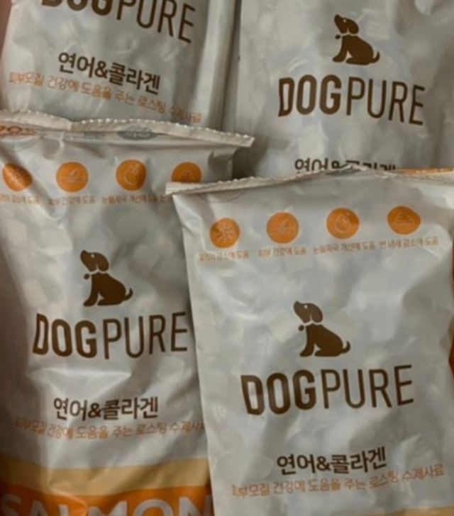 도그퓨어 피부와모질/혼합유산균/글루코사민 유기농 로스팅 사료 리뷰 사진