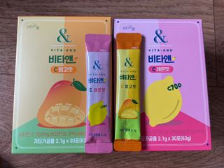 비타앤C 레몬맛, 망고맛 — 5점을 준 리뷰어가 2021년 6월 올린 사용 사진