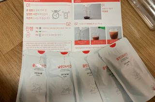 클린24시간 1BOX(5포) + 전용보틀(500ml) — 4.5점을 준 리뷰어가 2022년 10월 올린 사용 사진