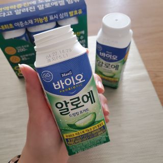 LIVE 매일바이오 알로에 드링킹 요거트 — 4.5점을 준 리뷰어가 2022년 4월 올린 사용 사진